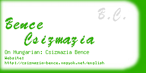 bence csizmazia business card